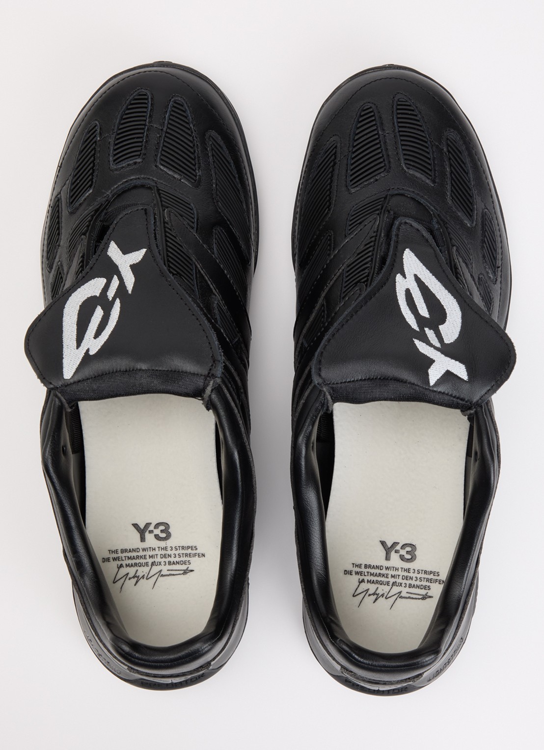 Y-3 Predator Precision sneaker van leer - detail 2 zwart
