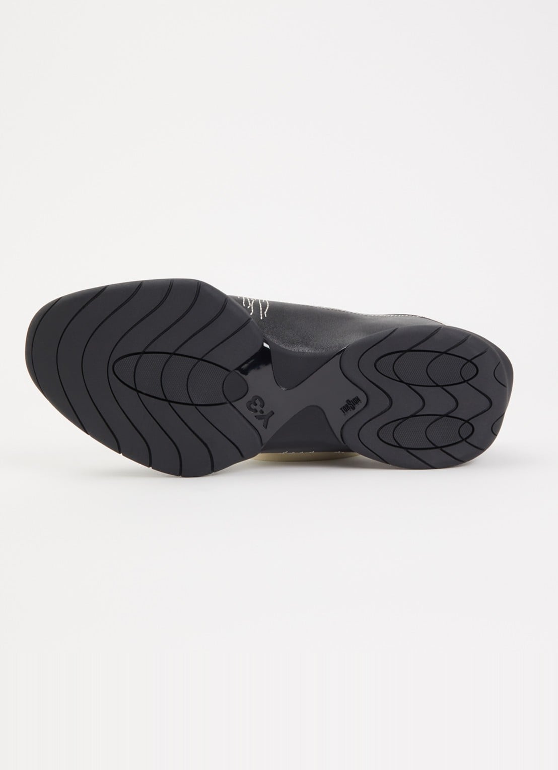 Y-3 Regu Embroidery sneaker van leer - detail 3 zwart