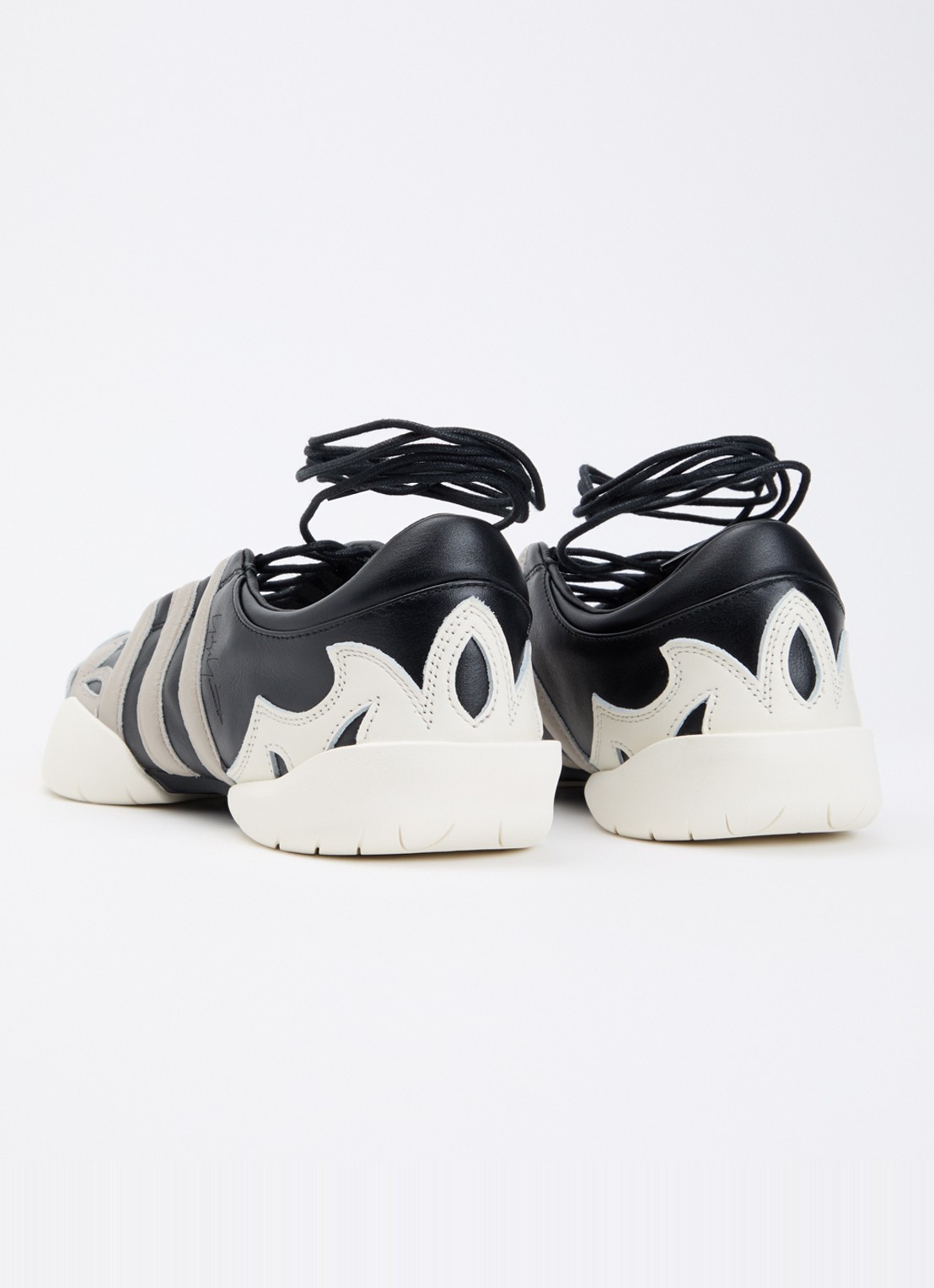 Y-3 Regu Mary Jane sneaker van leer - achterkant 2 zwart