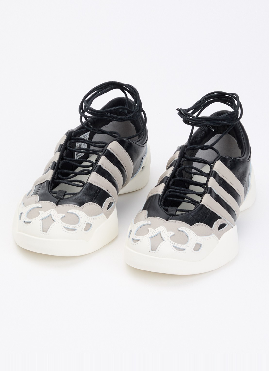 Y-3 Regu Mary Jane sneaker van leer - detail 3 zwart