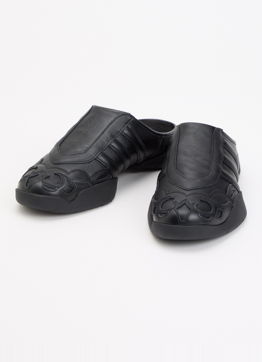Y-3 Regu muiltje van leer - detail 3 zwart