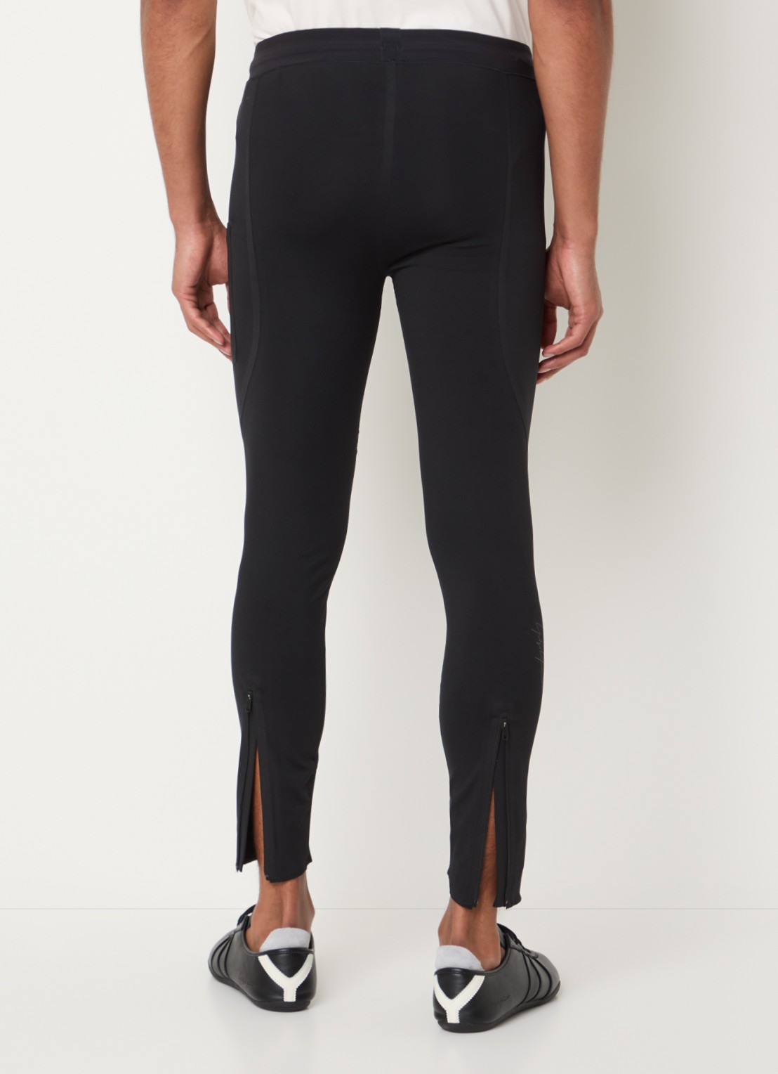 Y-3 Skinny fit trainingslegging met logo - achterkant 5 zwart