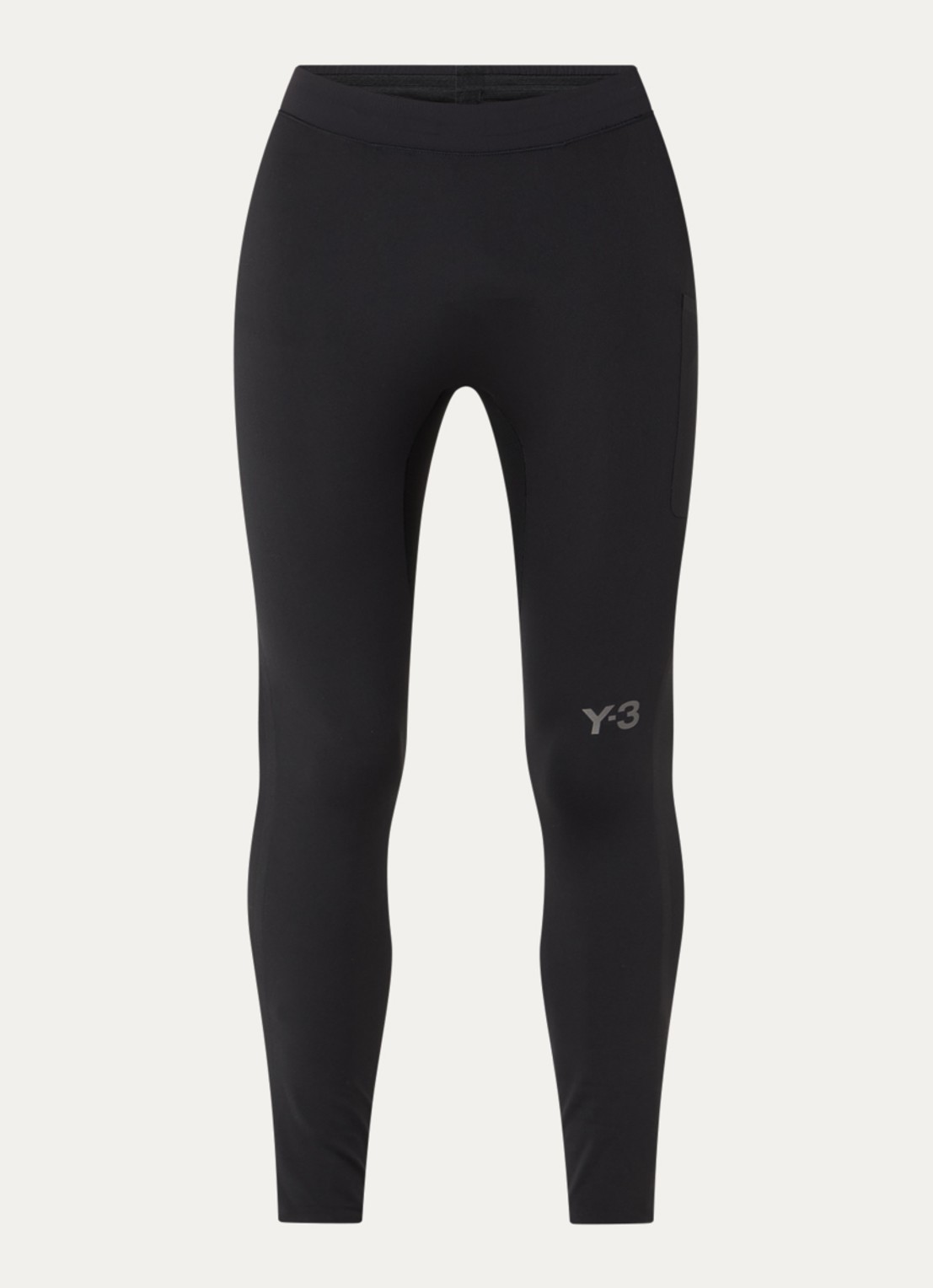 Y-3 Skinny fit trainingslegging met logo - voorkant 3 zwart