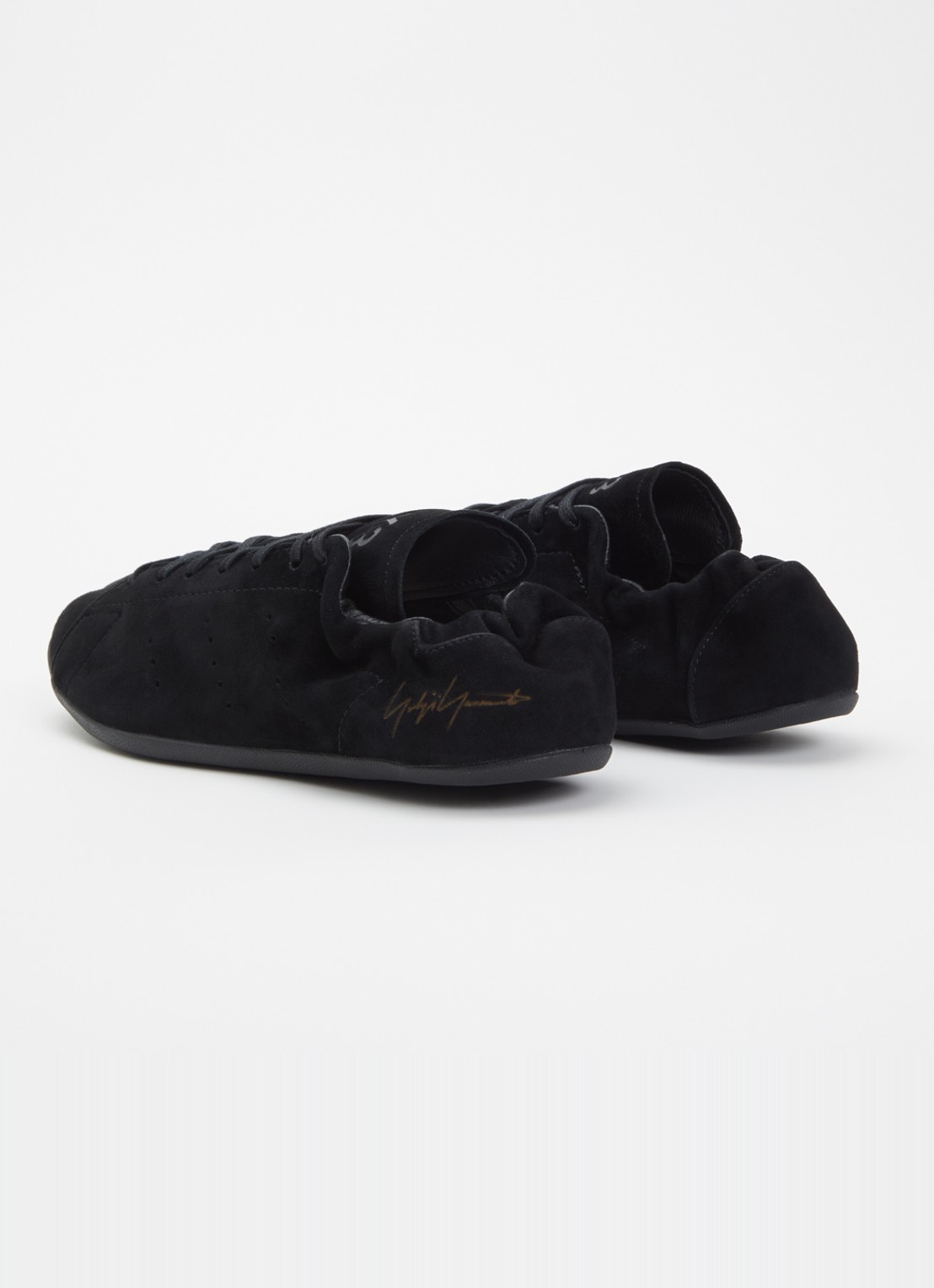 Y-3 Stan Smith Lo Pro sneaker van suède - achterkant 4 zwart
