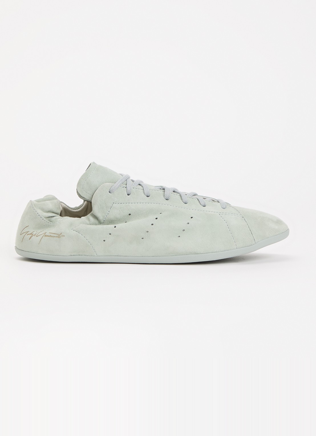 Y-3 Stan Smith Lo Pro sneaker van suède  - voorkant mint