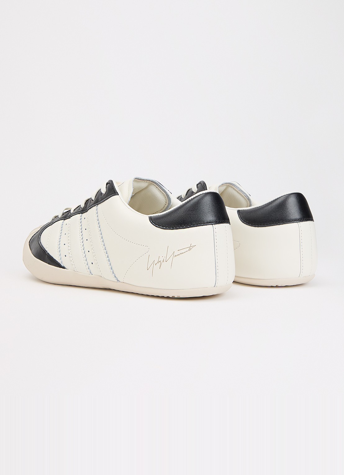 Y-3 Superstar 3G sneaker van leer - achterkant 5 gebroken wit