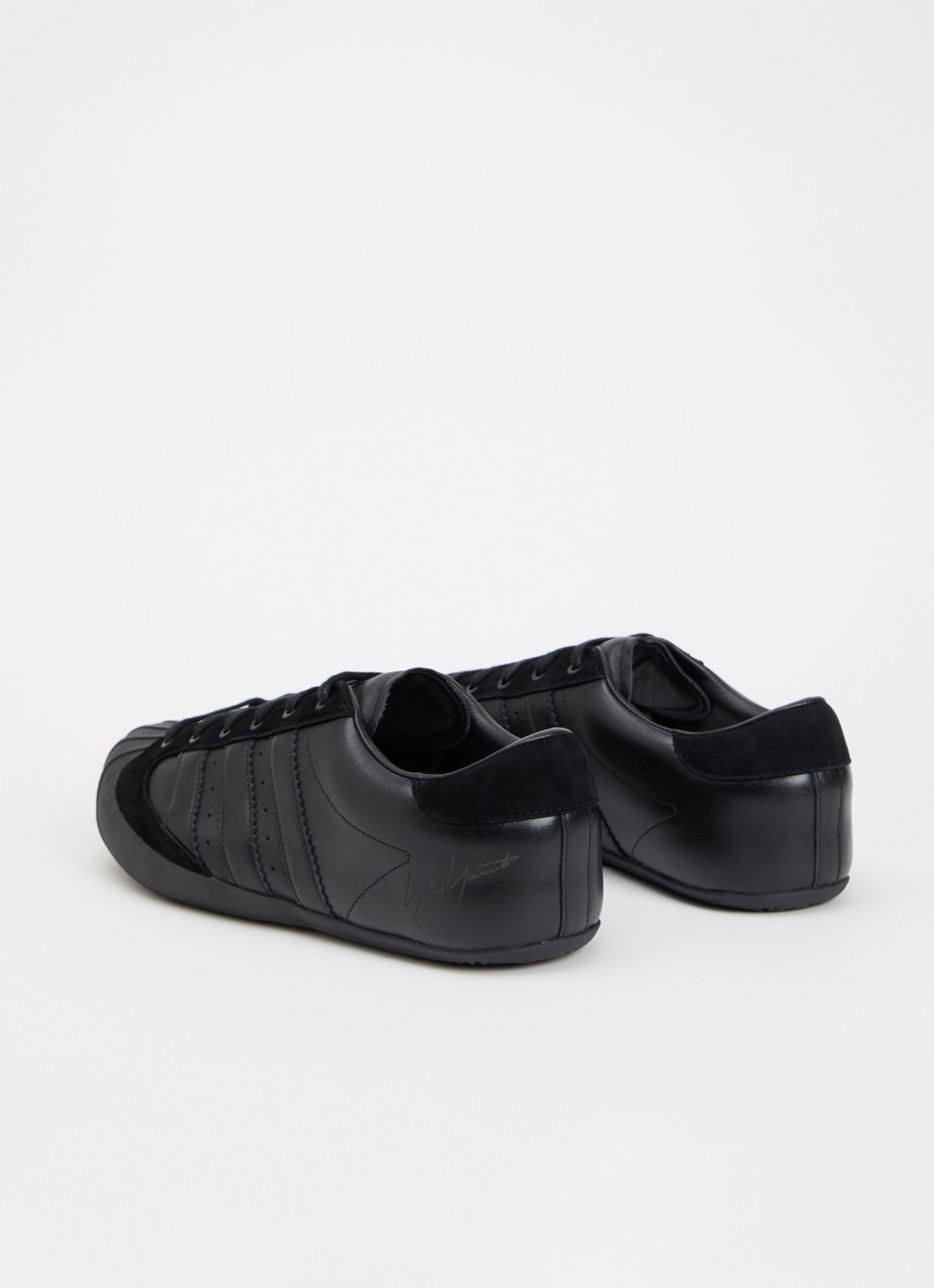 Y-3 Superstar 3G sneaker van leer - achterkant 5 zwart