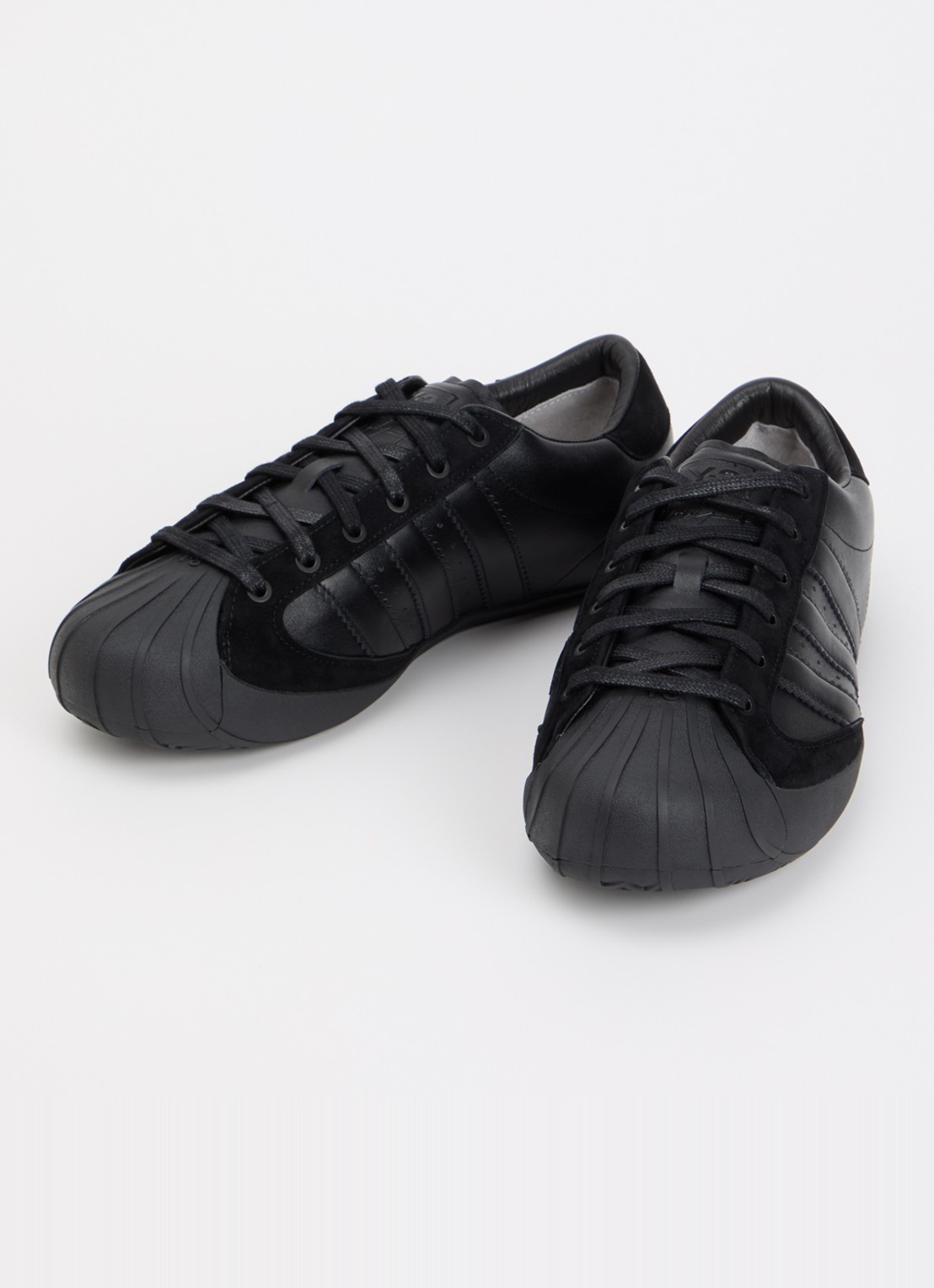 Y-3 Superstar 3G sneaker van leer - detail 2 zwart