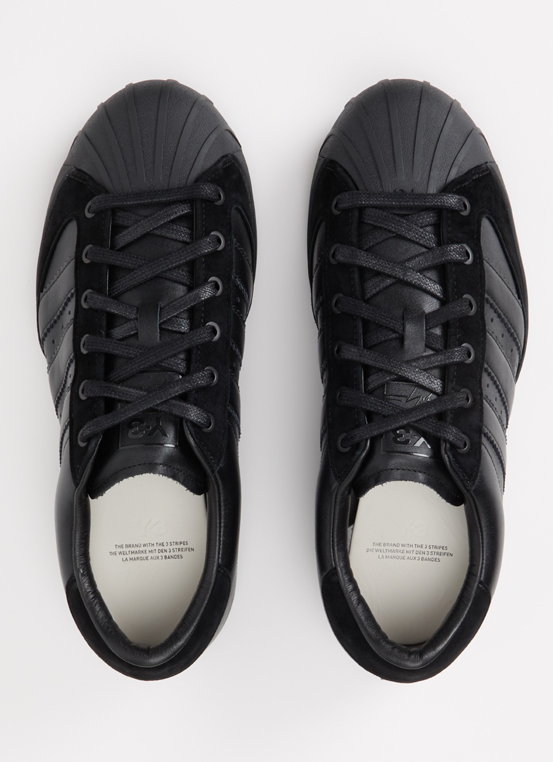 Y-3 Superstar 3G sneaker van leer - detail 3 zwart