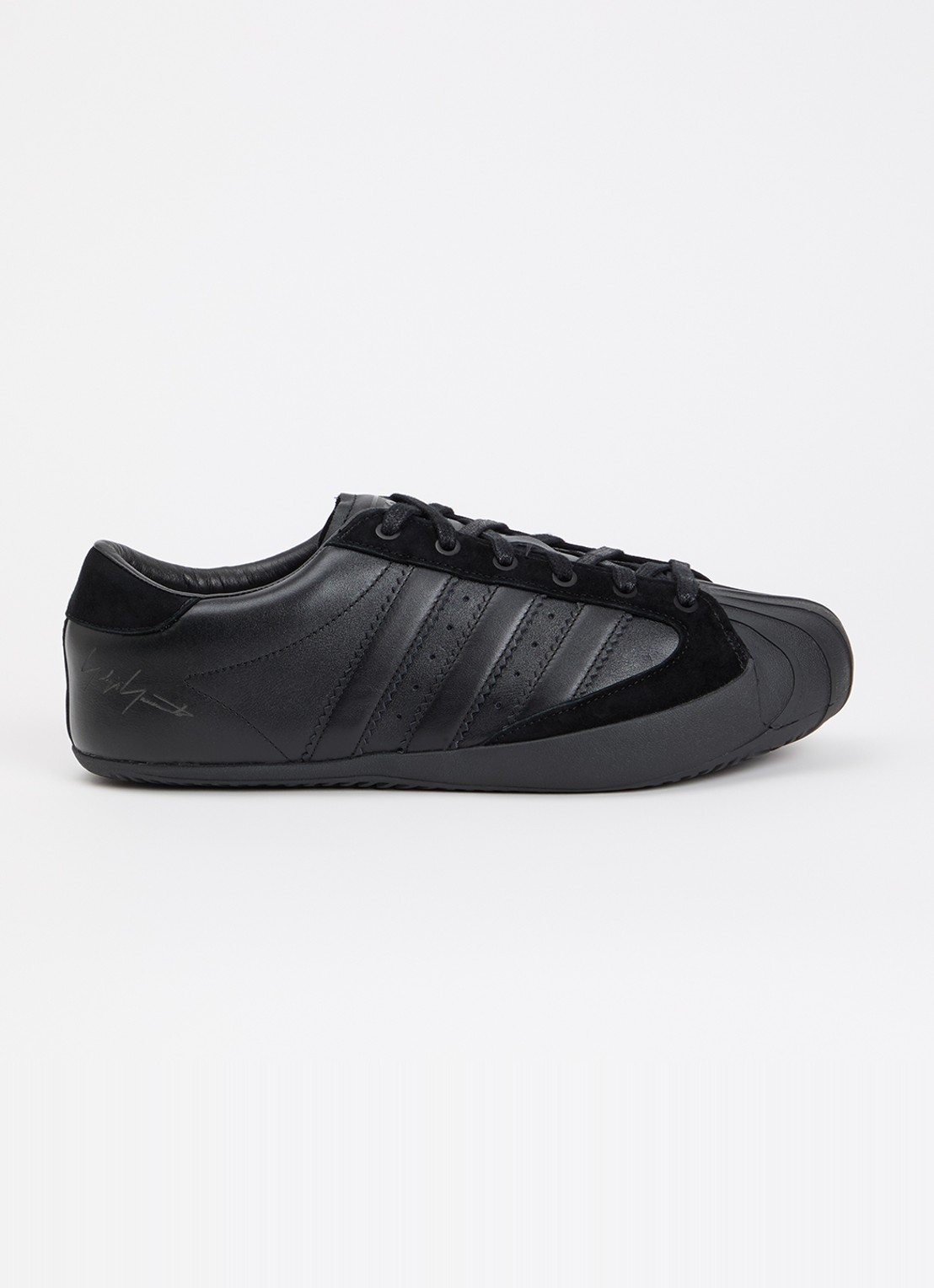 Y-3 Superstar 3G sneaker van leer - voorkant zwart