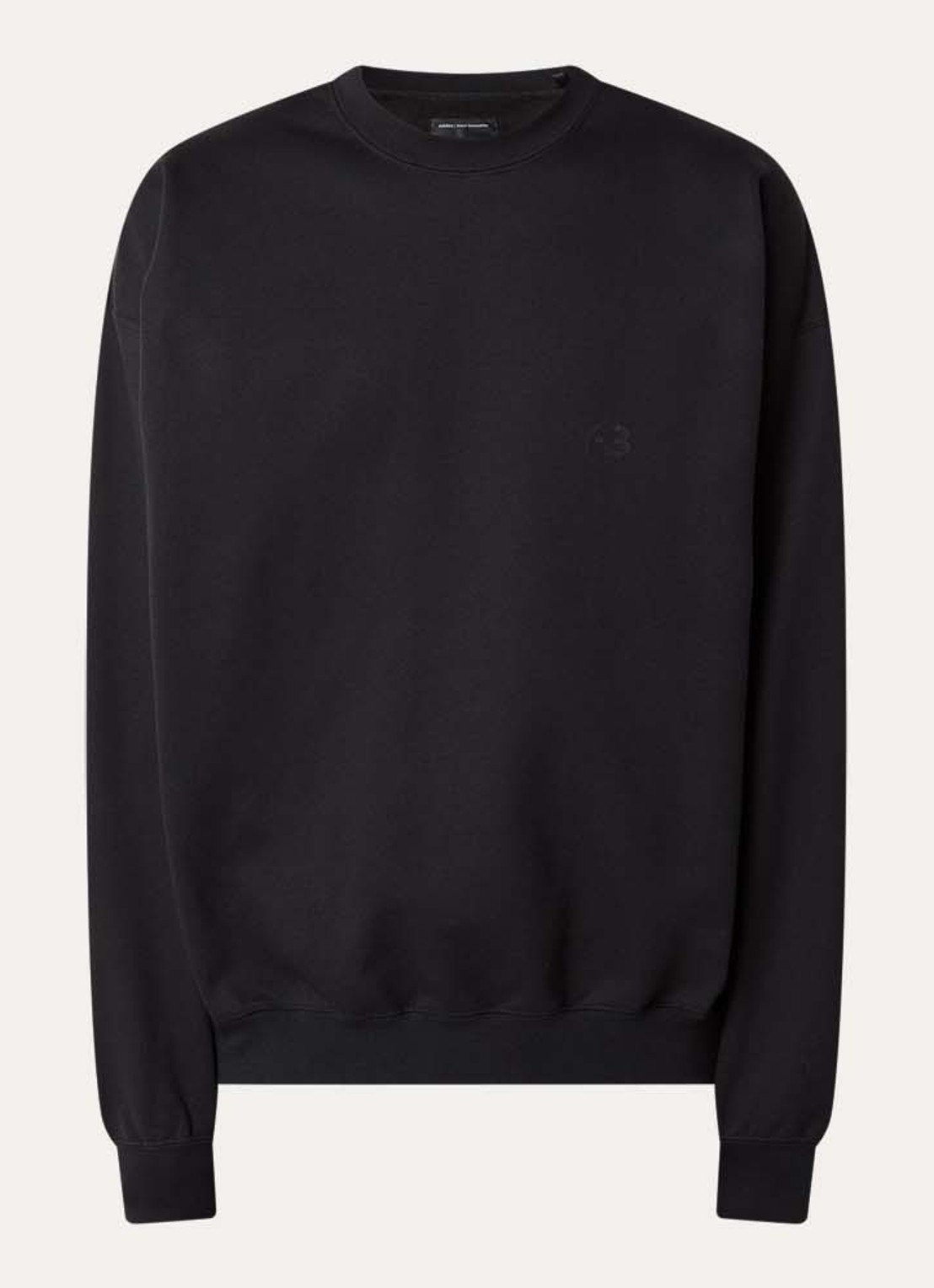 Y-3 Sweater met logoprint - voorkant 2 zwart