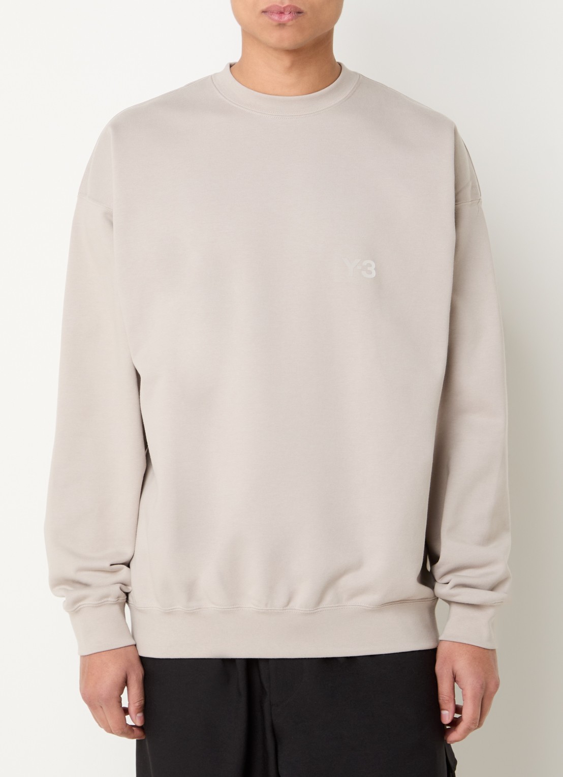 Y-3 Sweater met logoprint - detail 4 donkerbeige
