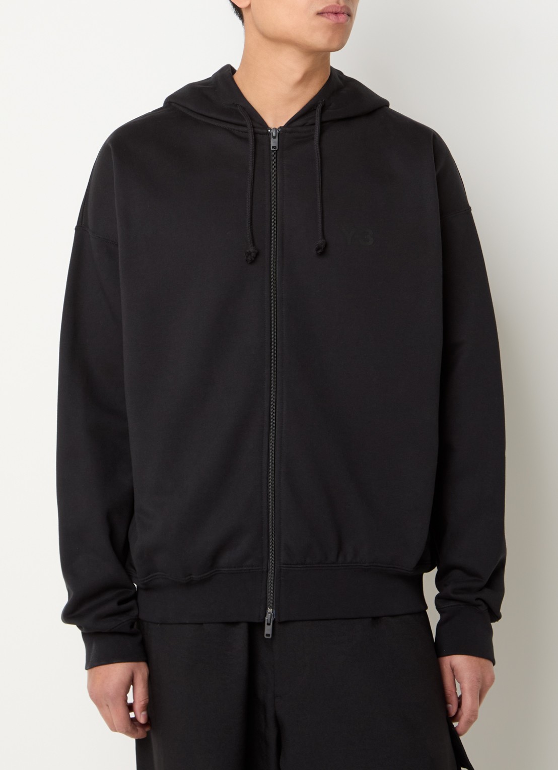 Y-3 Sweatvest met logoprint - detail zwart