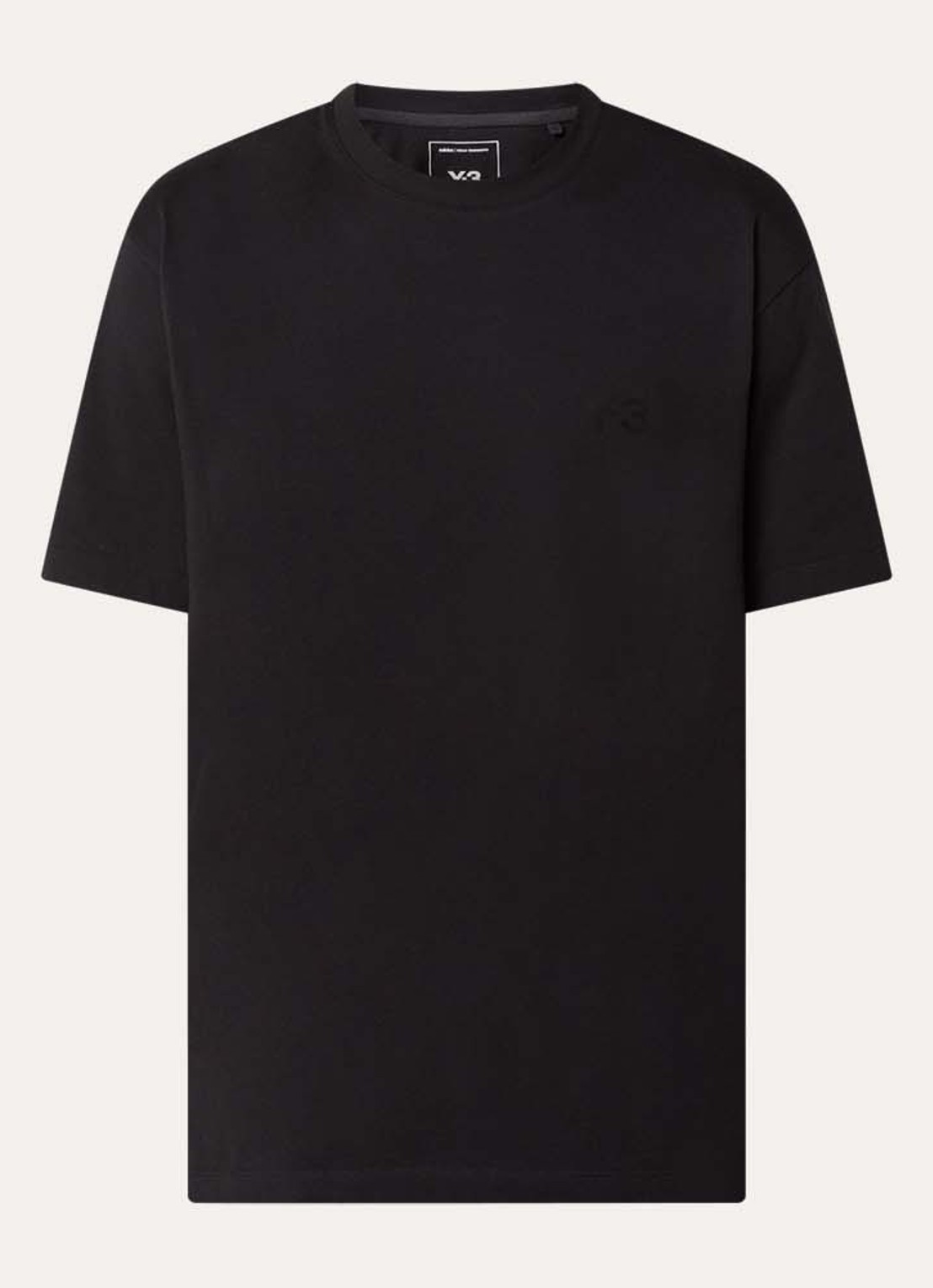 Y-3 T-shirt met logoprint - voorkant zwart