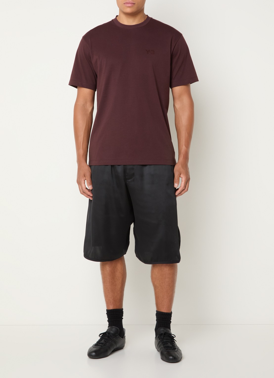 Y-3 T-shirt met logoprint - voorkant 4 rood