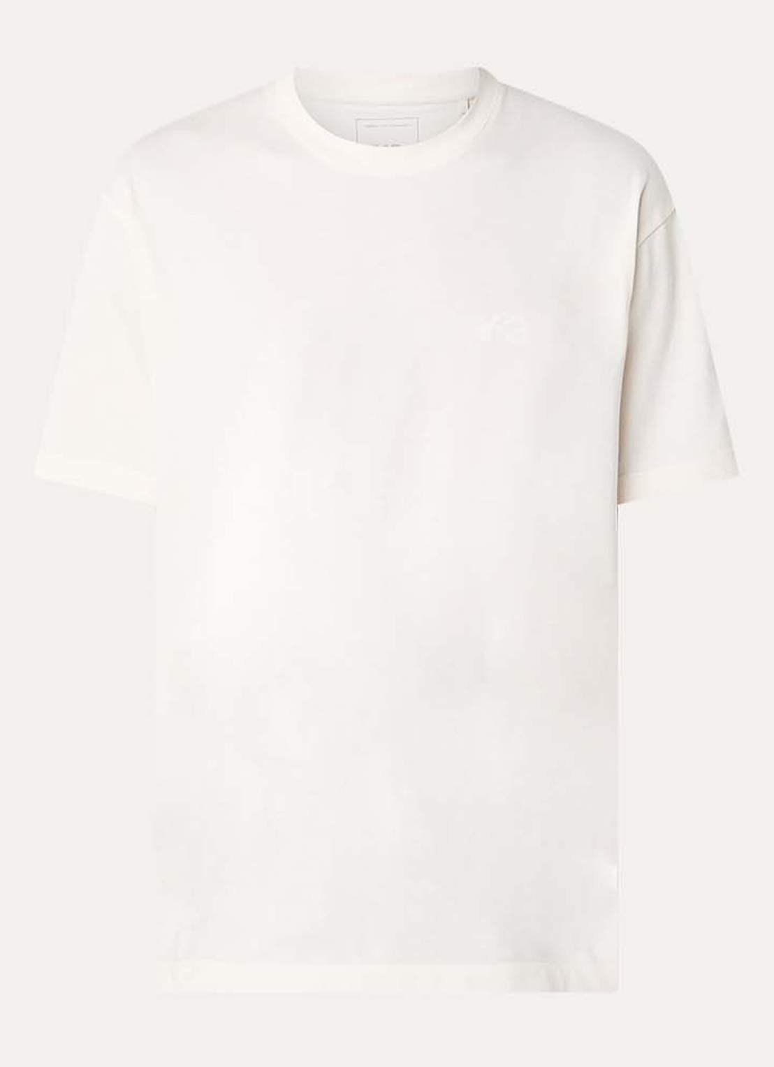 Y-3 T-shirt met logoprint - voorkant gebroken wit