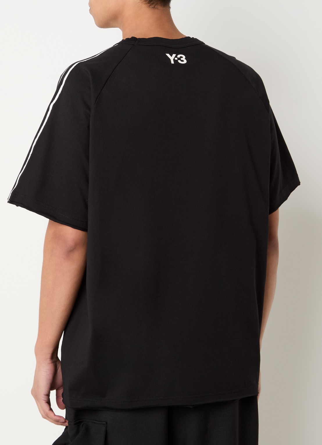 Y-3 T-shirt met ronde hals - achterkant 3 zwart