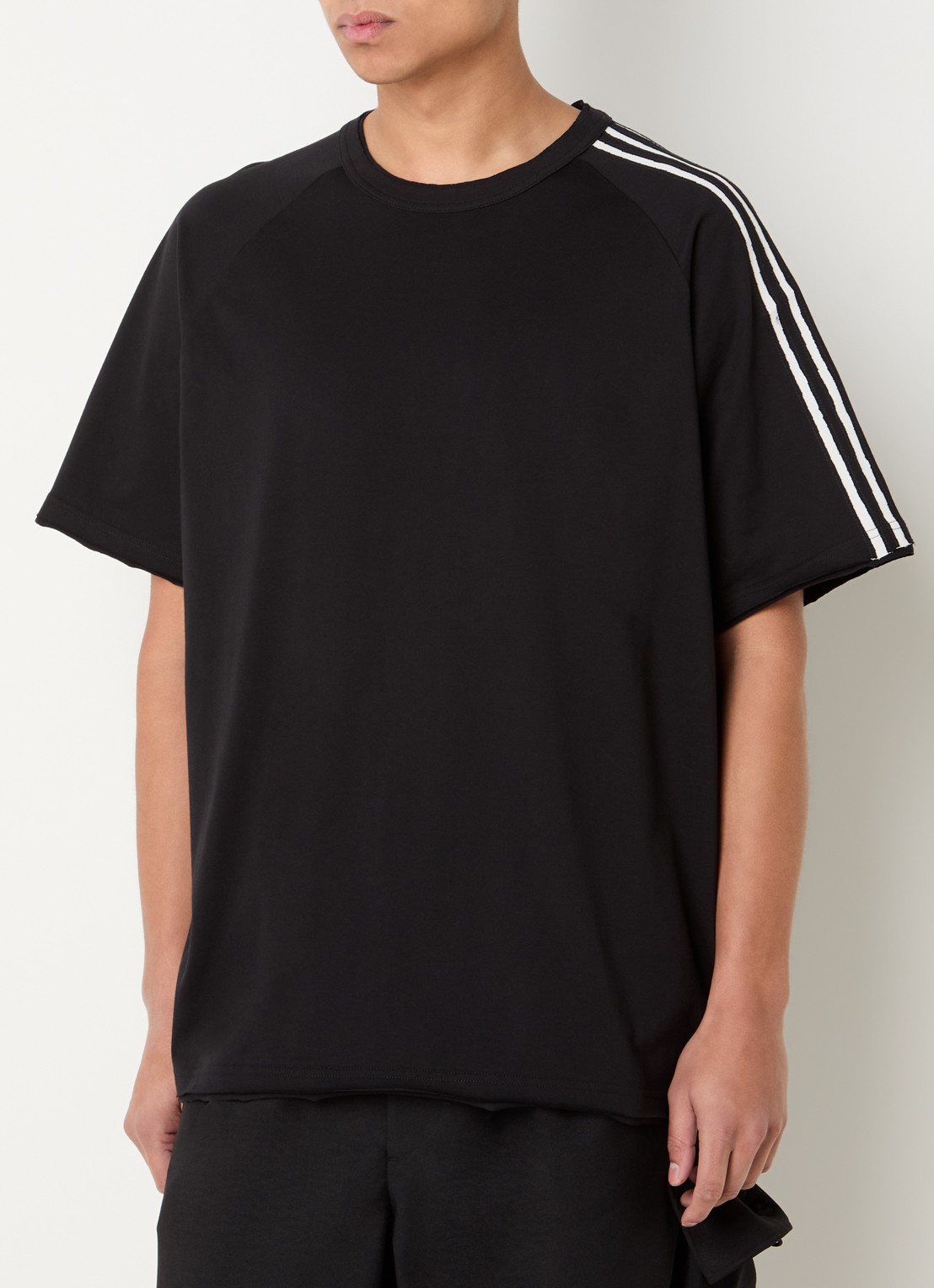 Y-3 T-shirt met ronde hals - detail 4 zwart