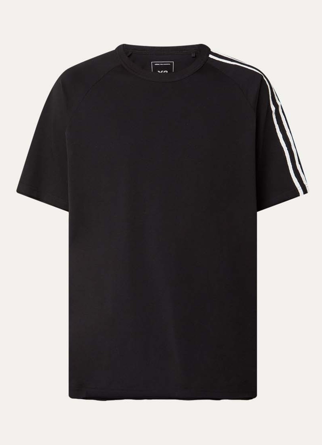 Y-3 T-shirt met ronde hals - voorkant zwart