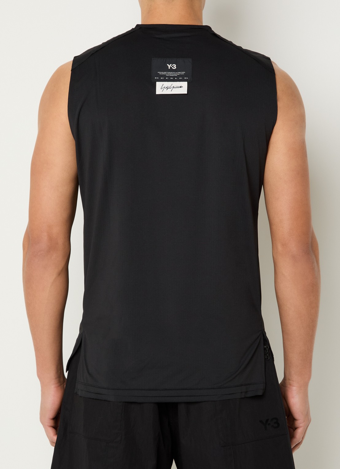 Y-3 Tanktop met logo - achterkant 2 zwart