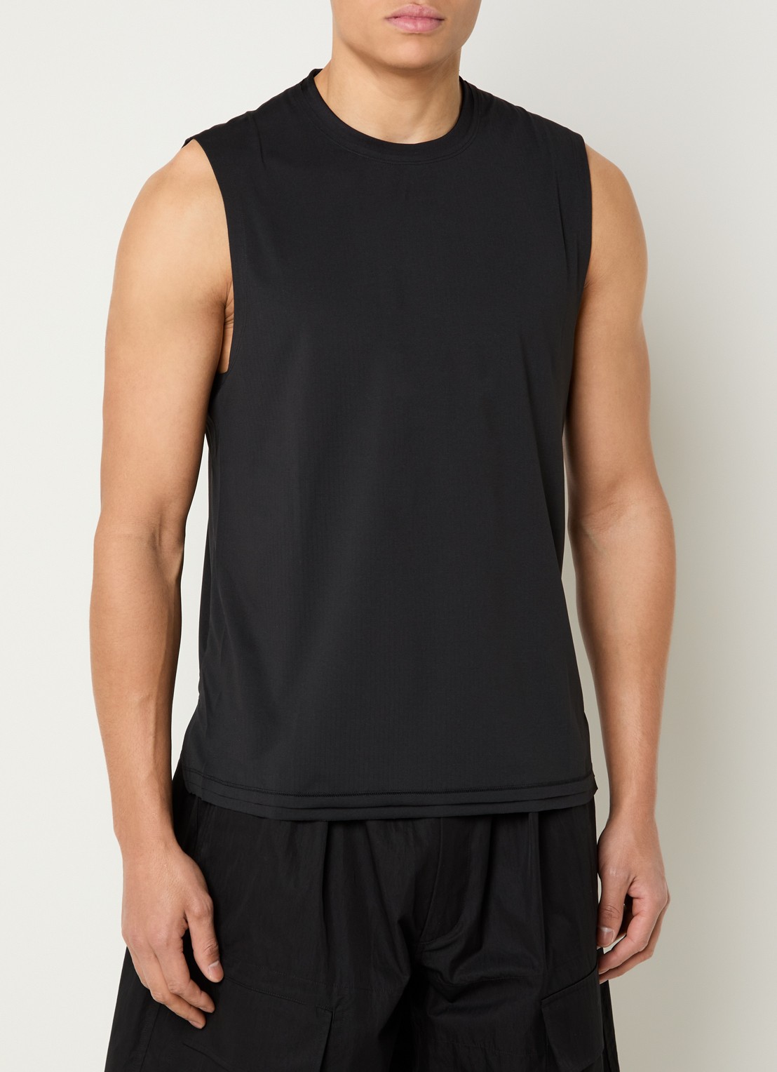 Y-3 Tanktop met logo - detail zwart