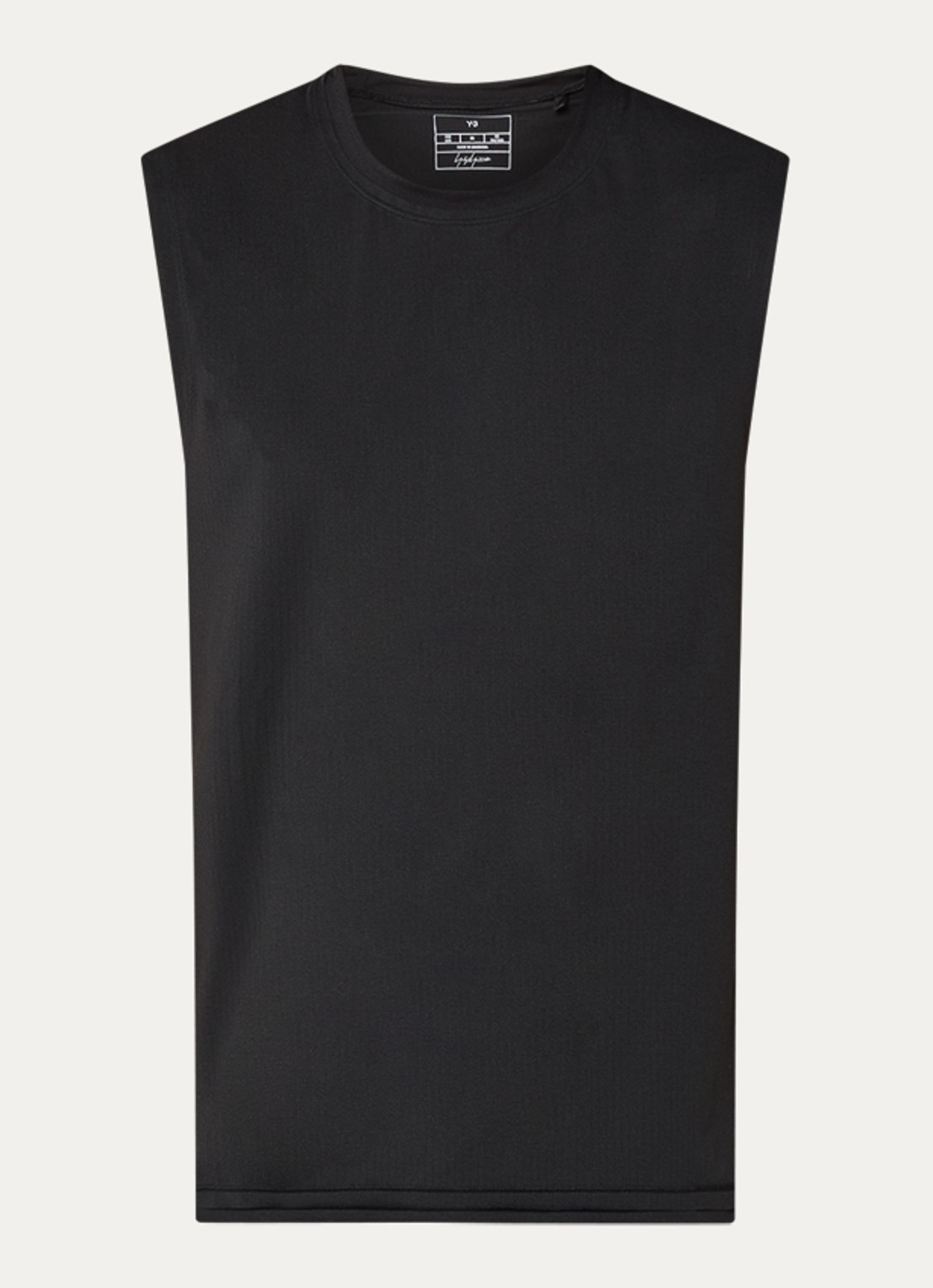 Y-3 Tanktop met logo - voorkant 3 zwart