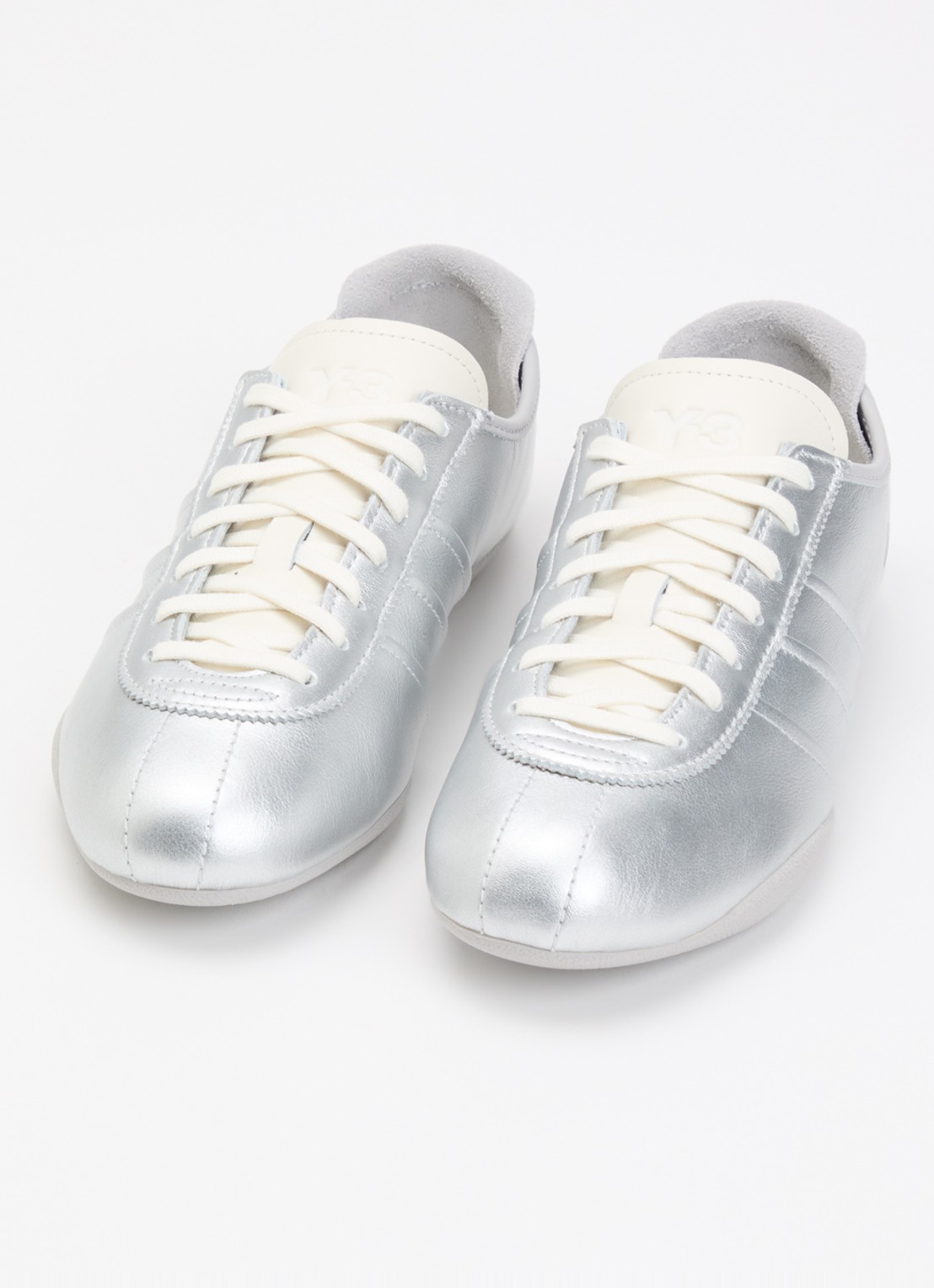 Y-3 Tokyo sneaker van leer - detail 2 zilver