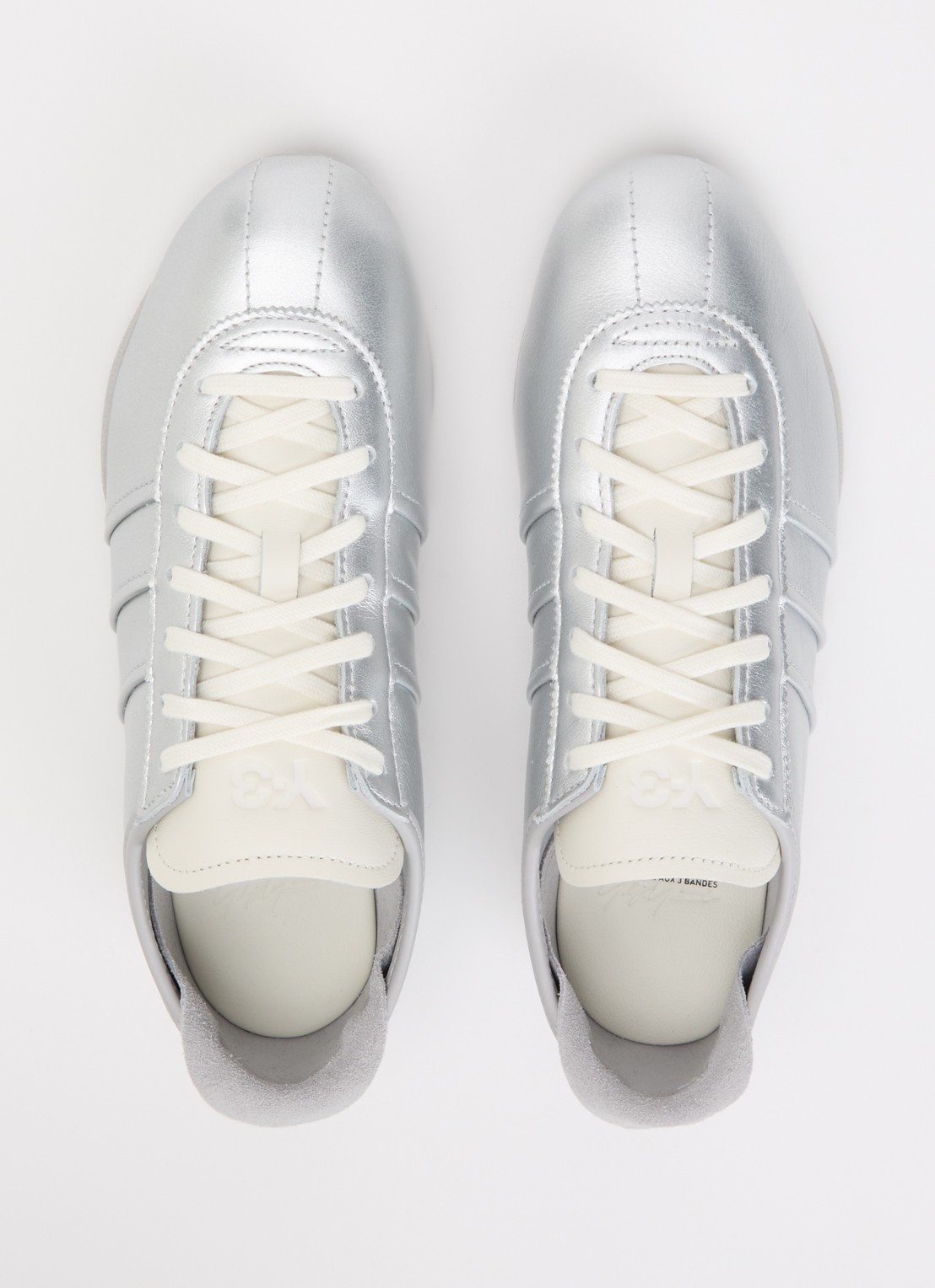 Y-3 Tokyo sneaker van leer - detail 3 zilver