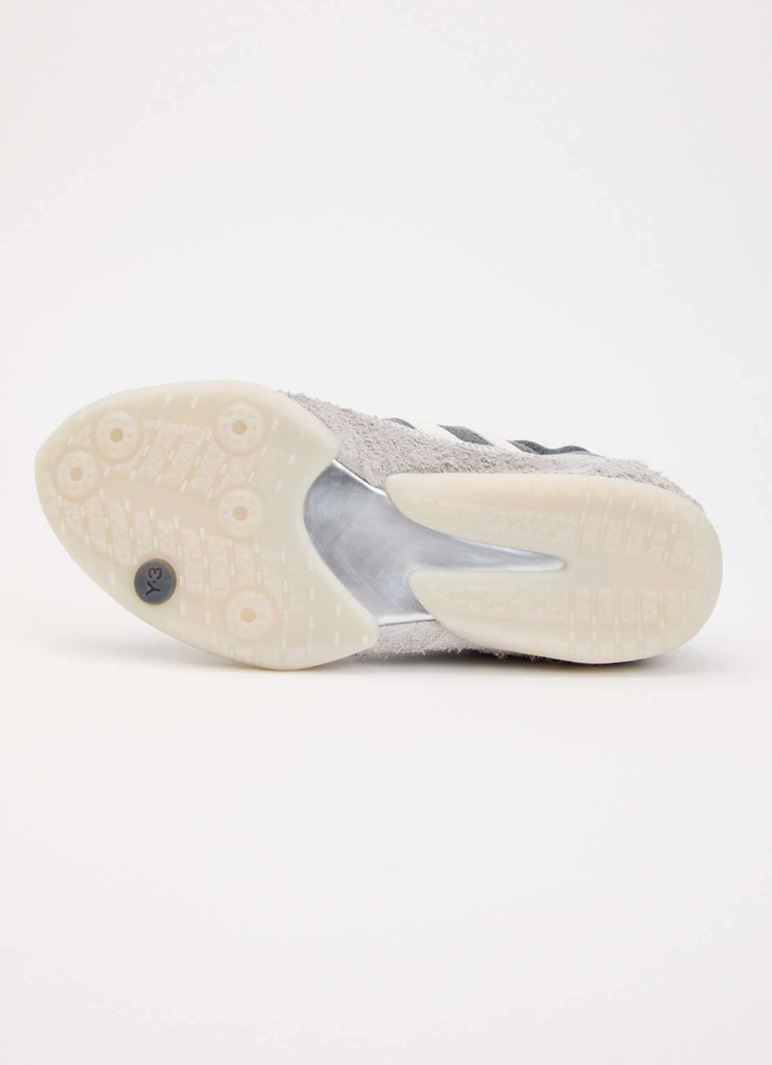 Y-3 Tokyo Warped sneaker van denim met suède details - detail 4 grijs