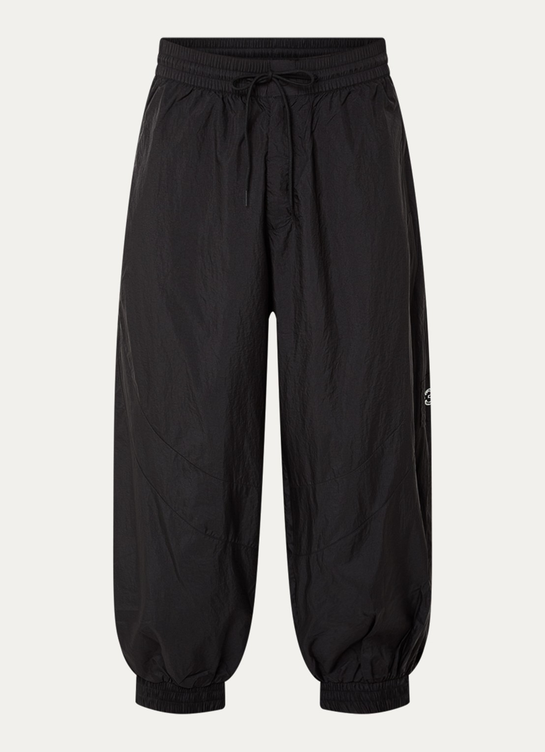 Y-3 Wide fit joggingbroek met logo en steekzakken - voorkant zwart