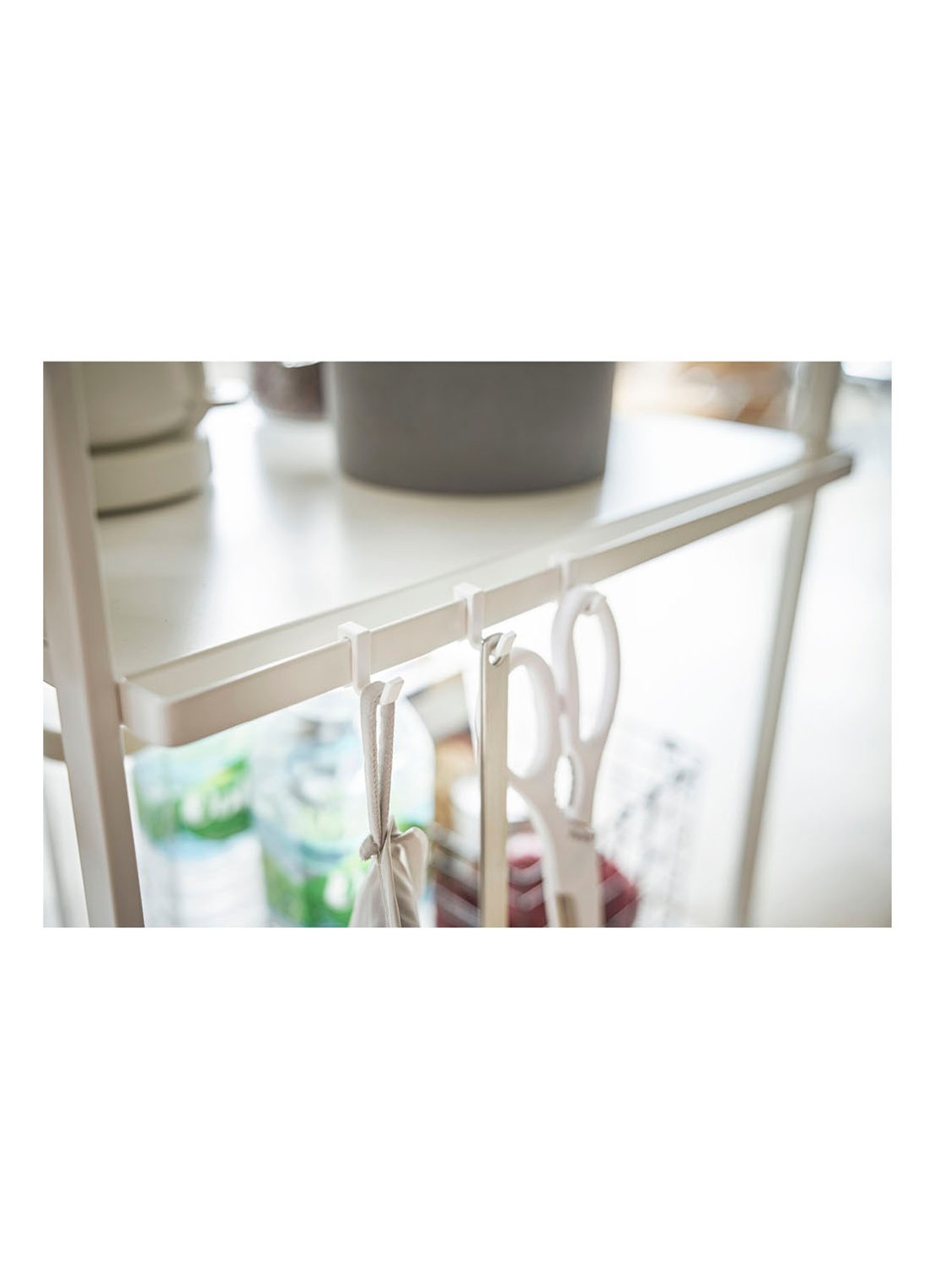 Yamazaki 3-Tiered Tower opbergtrolley  - detail 2 wit
