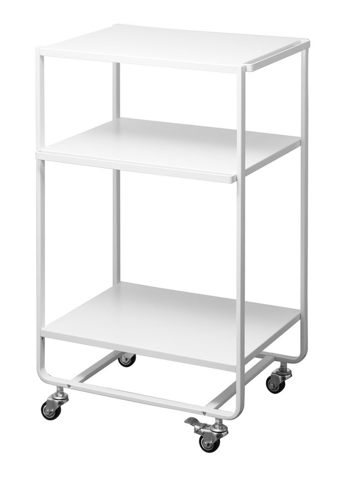 Yamazaki 3-Tiered Tower opbergtrolley  - voorkant 6 wit