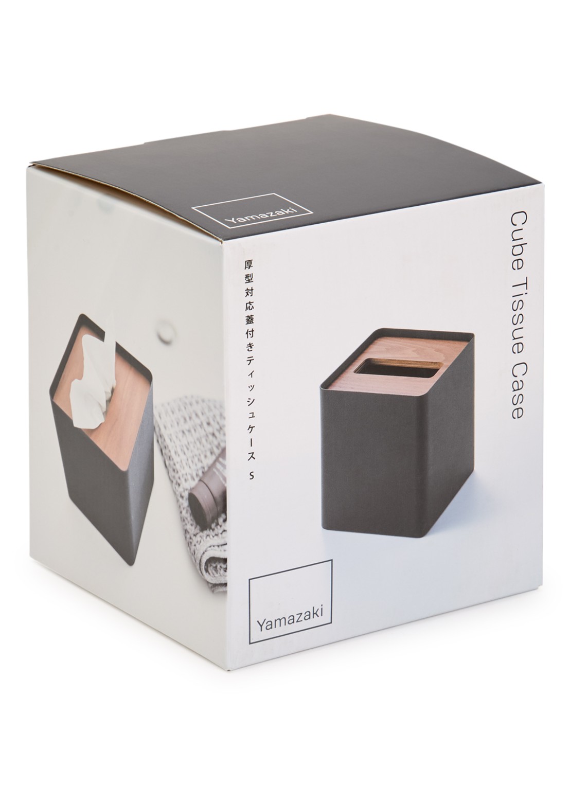 Yamazaki Rin tissuebox 15 cm - voorkant 2 zwart
