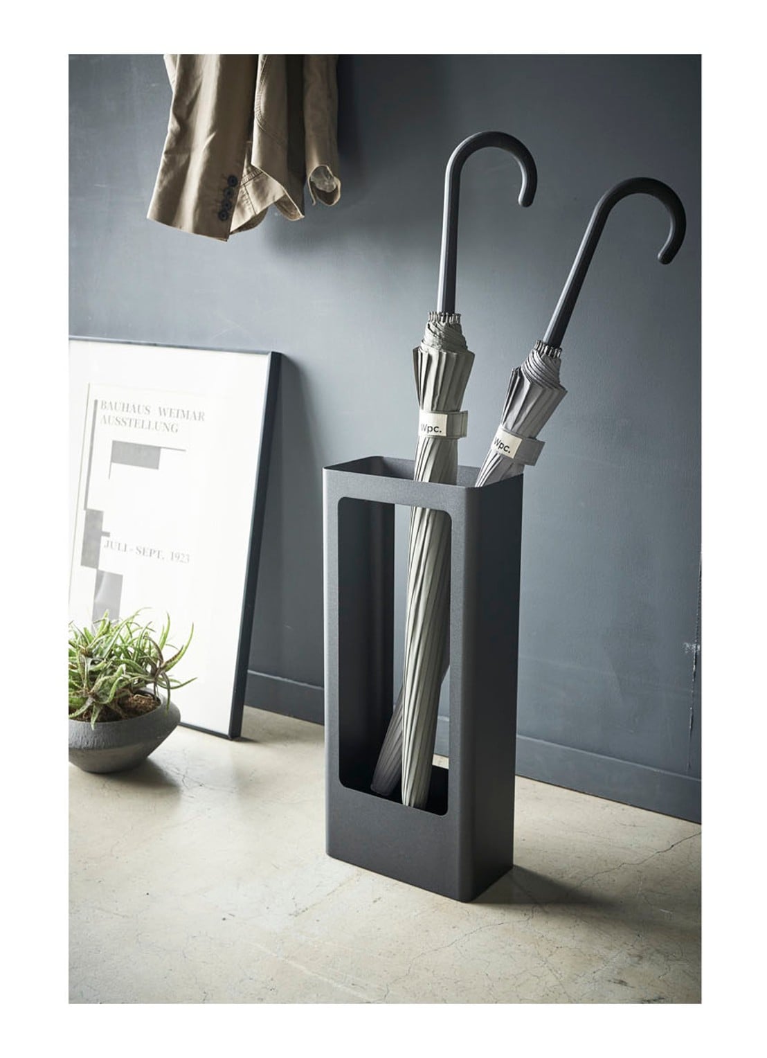 Yamazaki Slim paraplu standaard  - voorkant 7 zwart