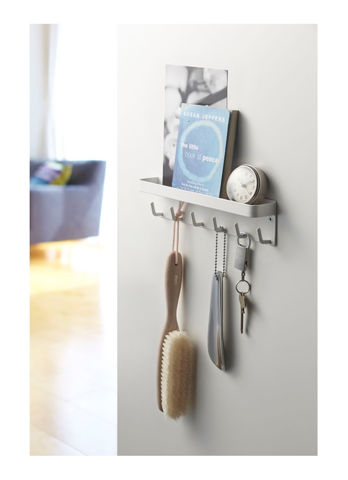 Yamazaki Smart magnetische sleutelhaak met houder - detail 3 wit
