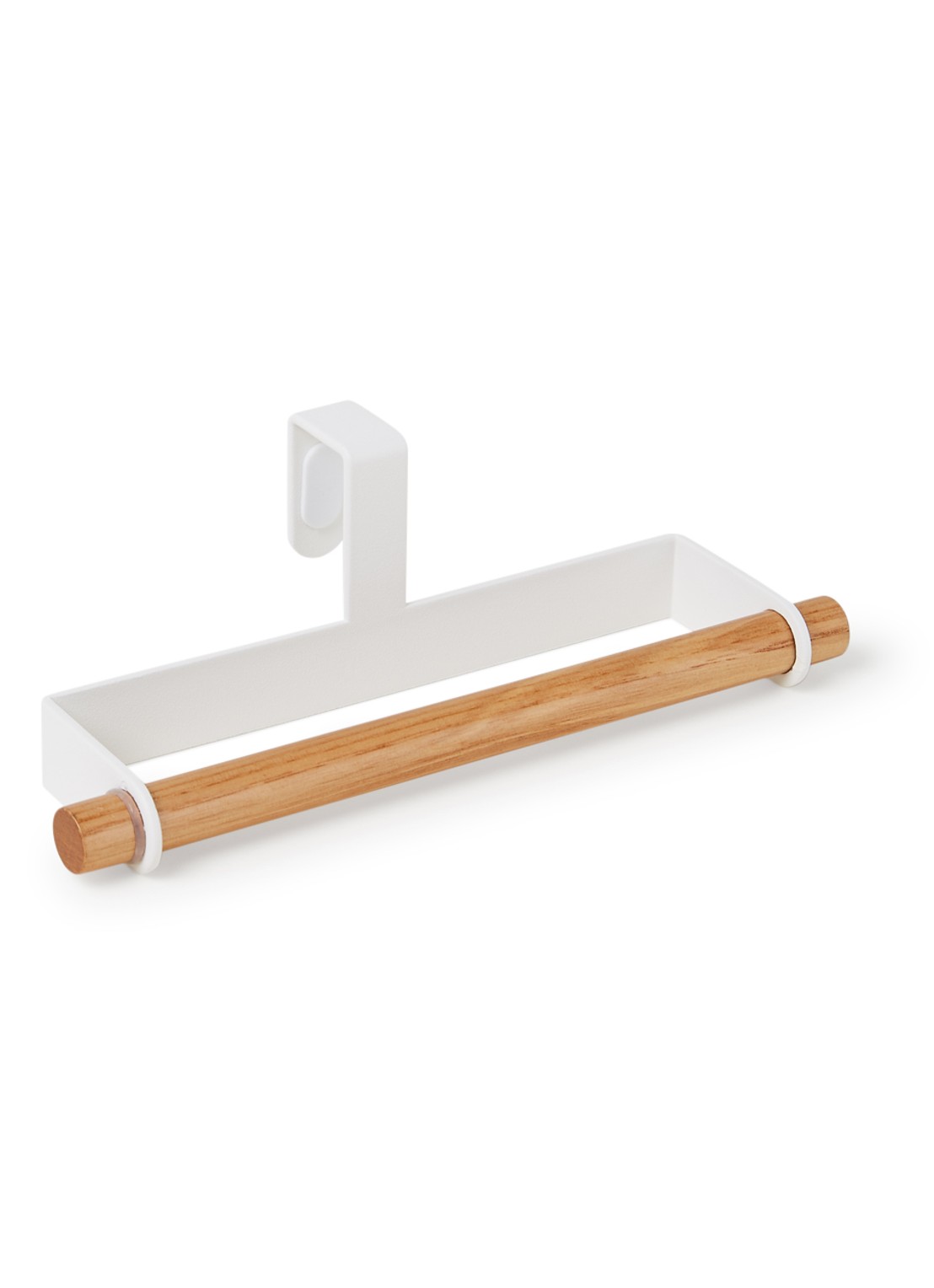 Yamazaki Tosca handdoekrek met deurhaak 19 cm - voorkant wit