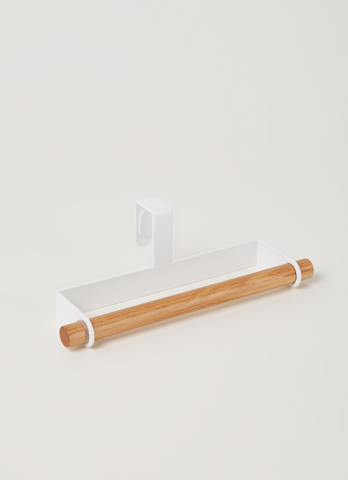 Yamazaki Tosca handdoekrek met deurhaak 19 cm - voorkant 2 wit