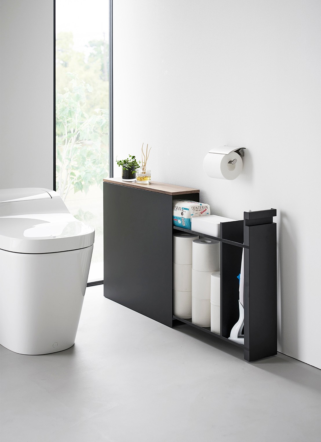 Yamazaki Tower badkamer organizer 14 x 56 x 55 cm - detail zwart