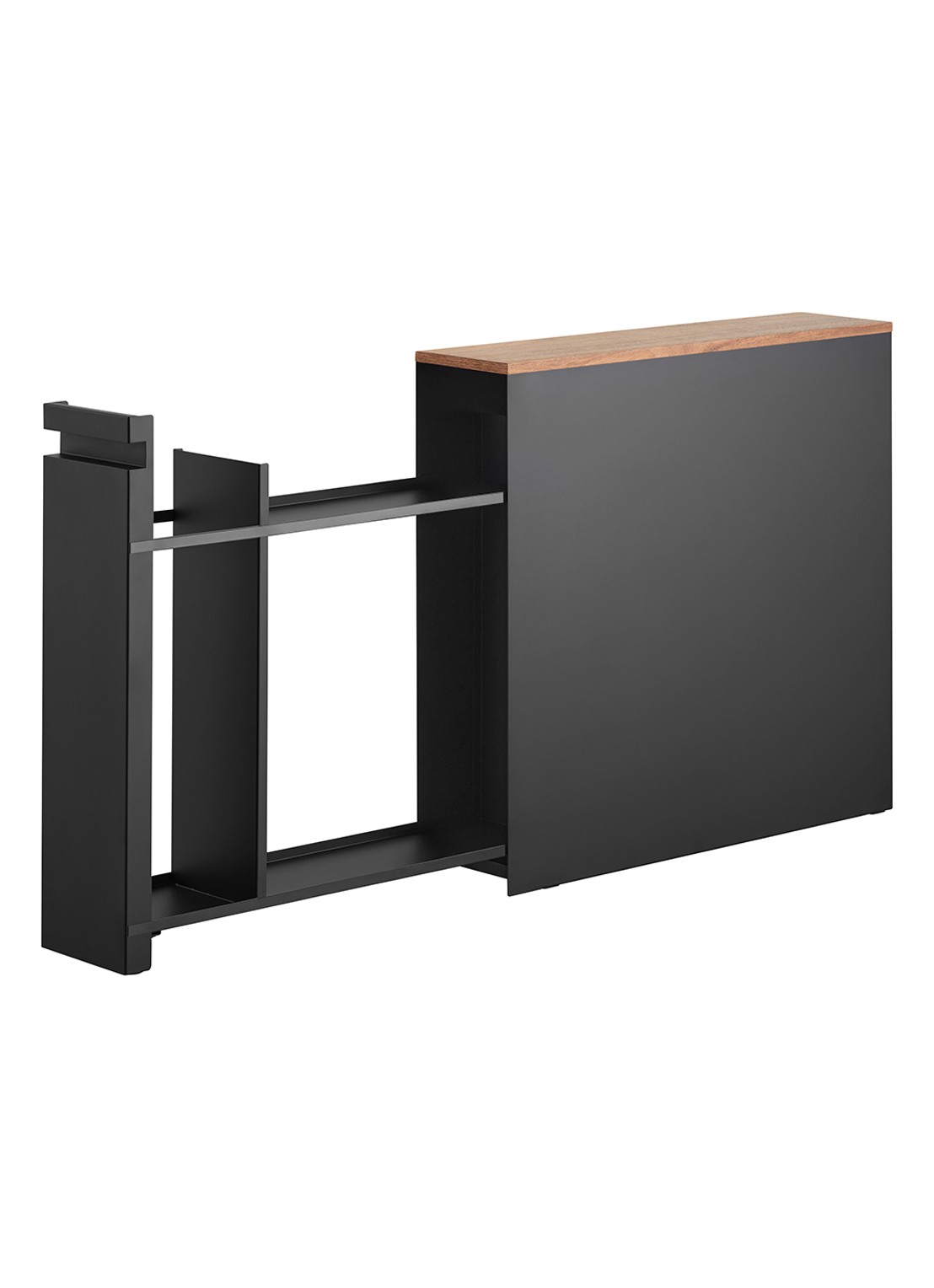 Yamazaki Tower badkamer organizer 14 x 56 x 55 cm - voorkant 4 zwart