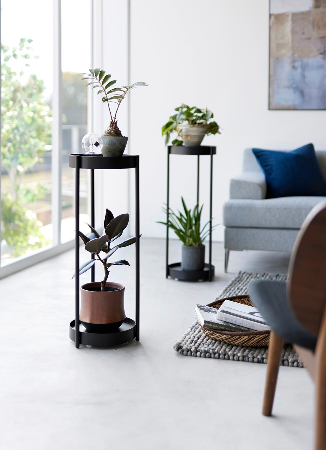 Yamazaki Tower bijzettafel 70 cm - voorkant 3 zwart