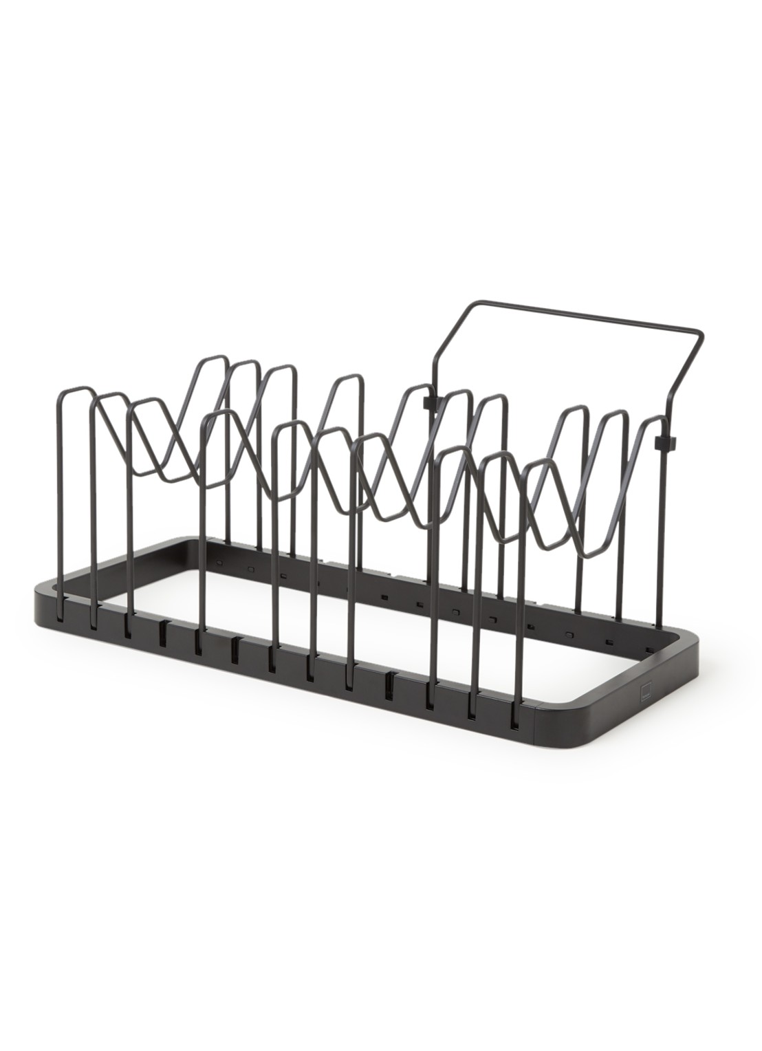 Yamazaki Tower deksel- & pannenhouder 45 cm - voorkant zwart