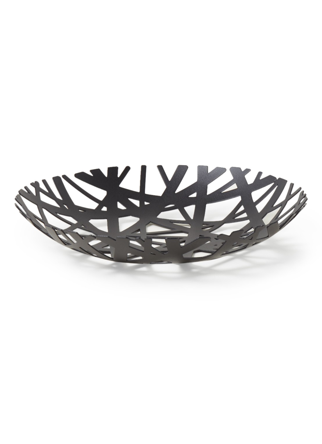 Yamazaki Tower fruitschaal 26 cm - voorkant zwart