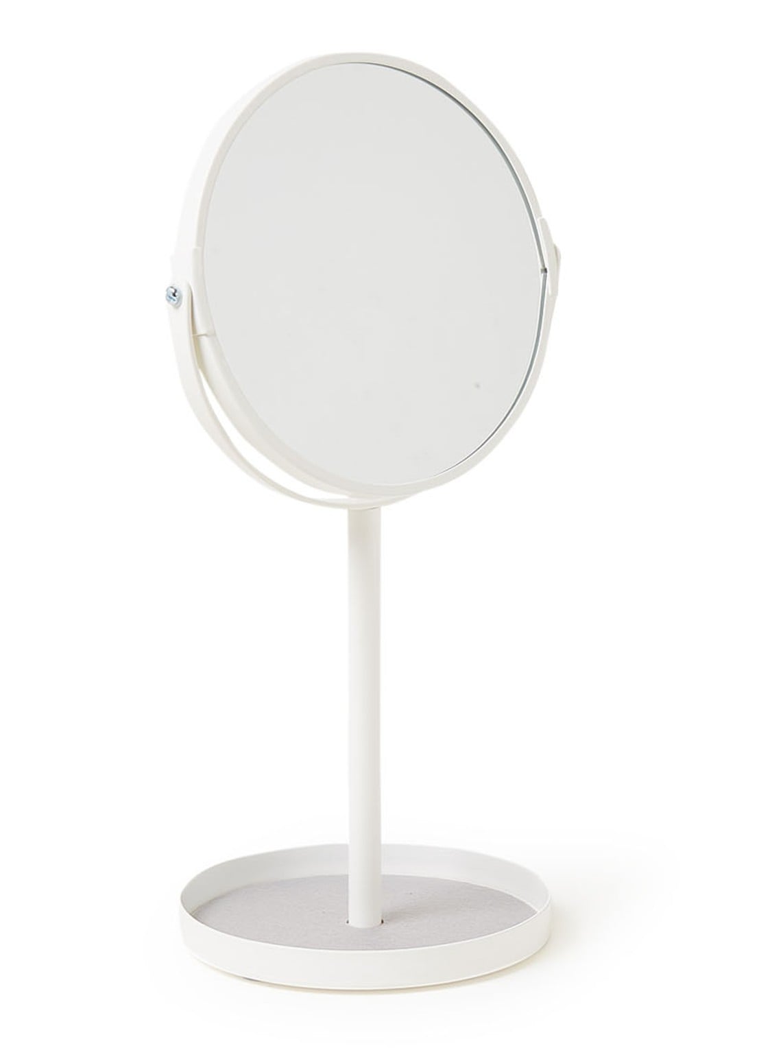 Yamazaki Tower make-up spiegel met opbergplankje 3x vergroting 33 x 14 cm - voorkant 3 wit