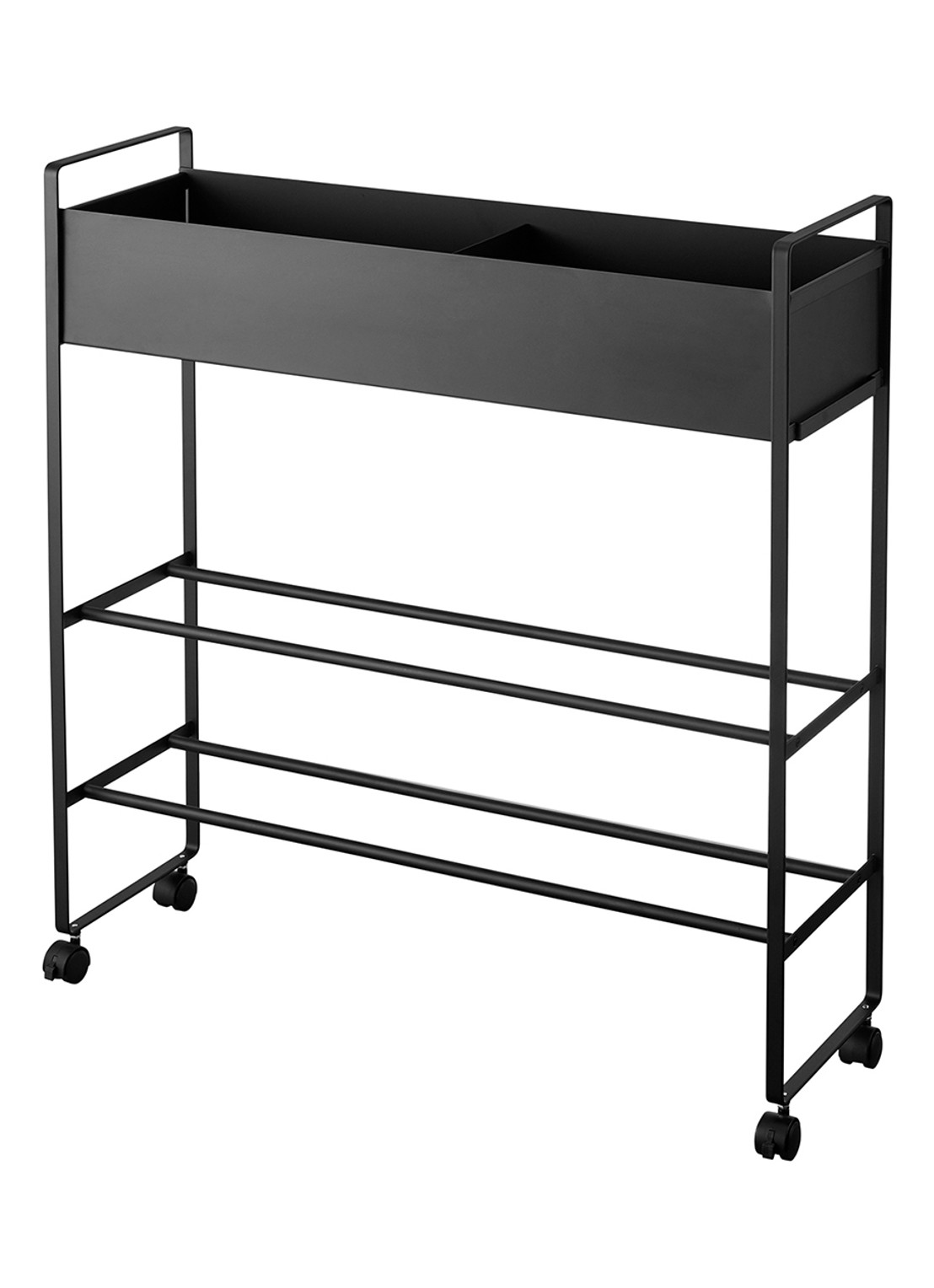 Yamazaki Tower opbergtrolley - voorkant zwart