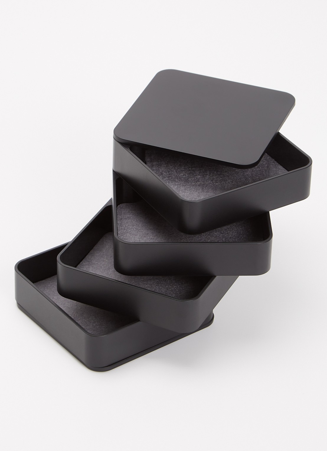 Yamazaki Tower sieradendoos 10 x 9 cm - detail zwart