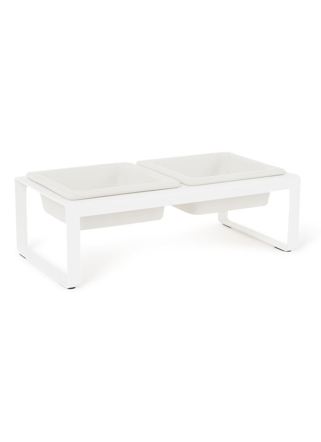 Yamazaki Tower Tall voerbak voor katten 29 x 15,5 cm - detail 2 wit