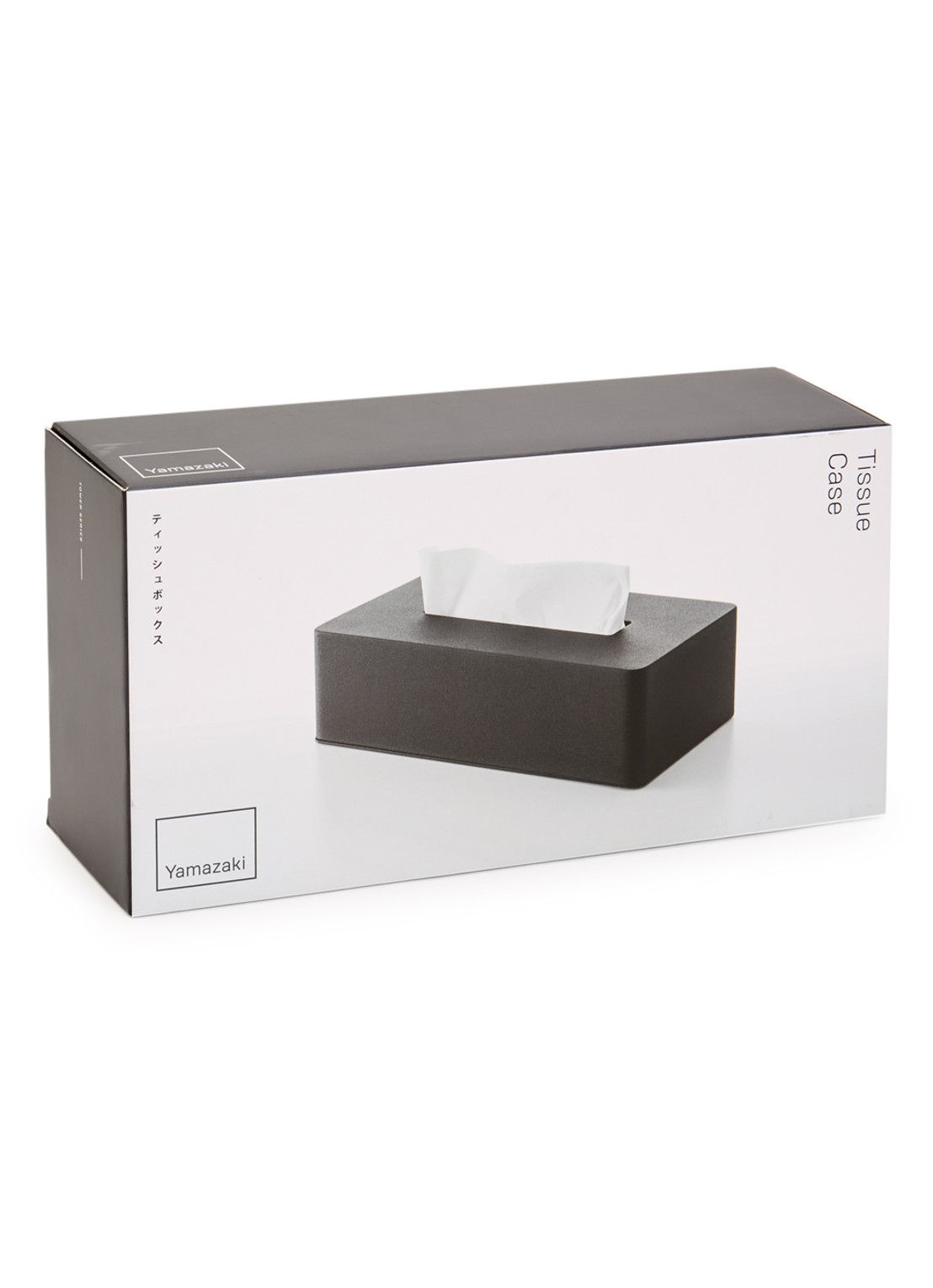 Yamazaki Tower tissuebox 26 cm - voorkant 2 zwart
