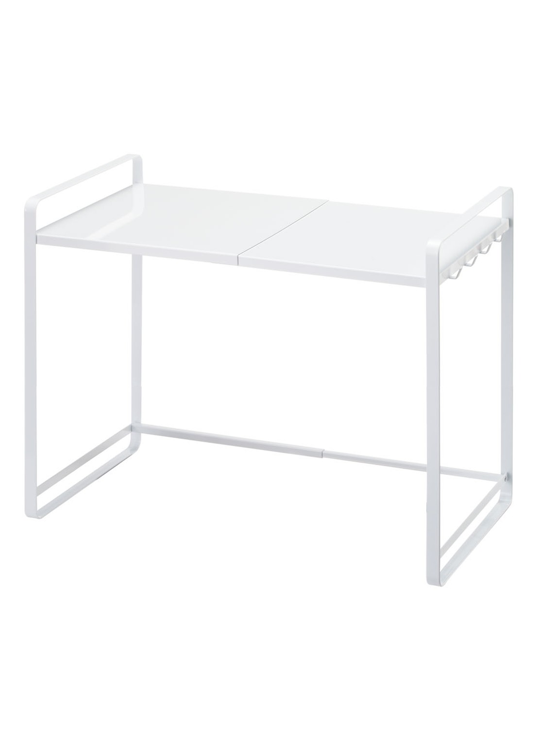 Yamazaki Tower uitschuifbare aanrecht organizer 47,5 - 75 cm - voorkant wit