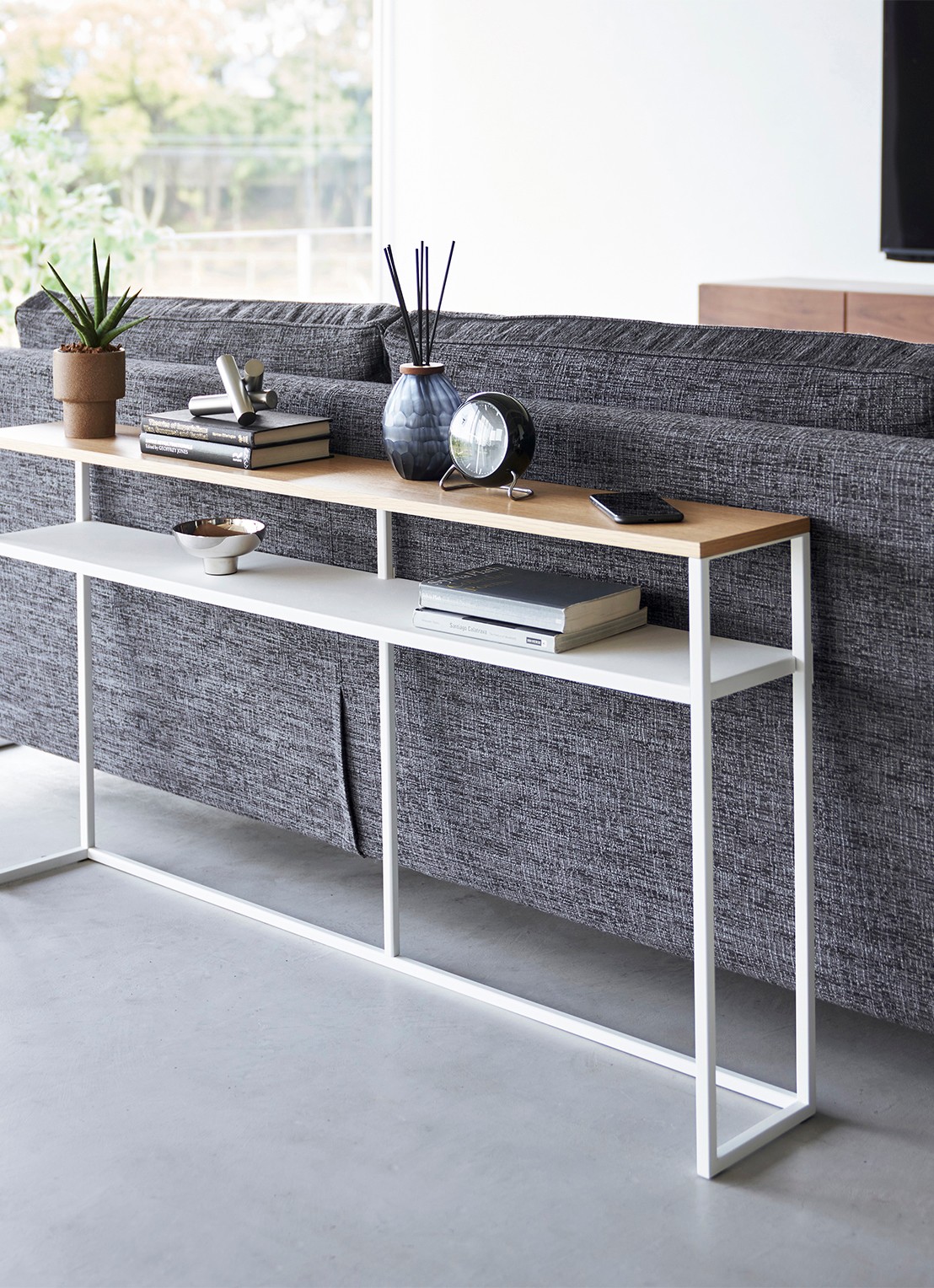 Yamazaki Tower wandtafel 126 x 65 cm - voorkant 2 wit