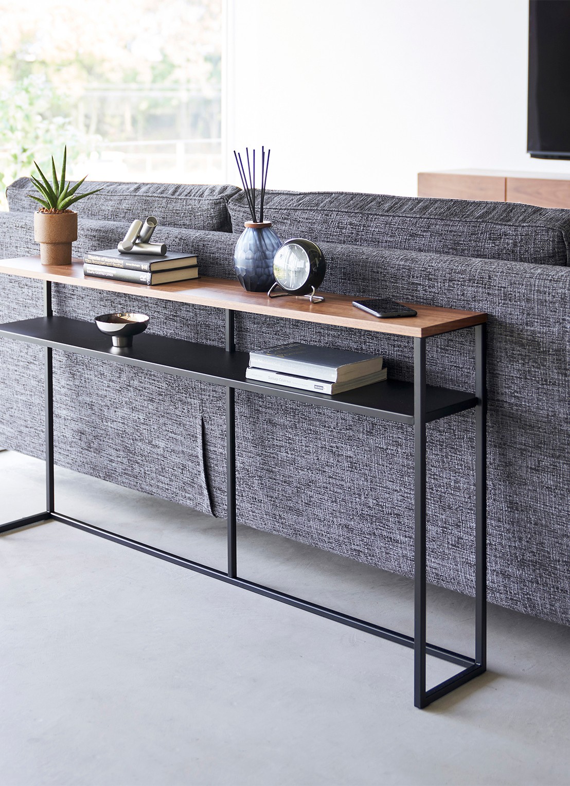Yamazaki Tower wandtafel 126 x 65 cm - voorkant 6 zwart